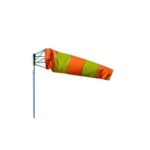 WINDSOCK CLOTH WITH STAND WITHOUT REFLECTIVE TAPE COLOUR FLUROSCENT GREEN & ORANGE