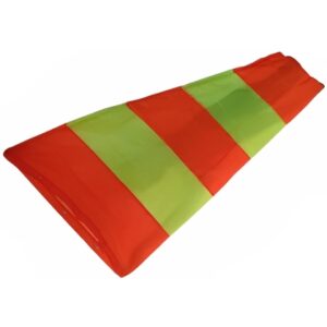 WINDSOCK FLUROSCENT GREEN & ORANGE WITHOUT REFLECTIVE TAPE