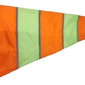 WINDSOCK CLOTH WITH REFLECTIVE TAPE COLOUR FLUROSCENT GREEN & ORANGE
